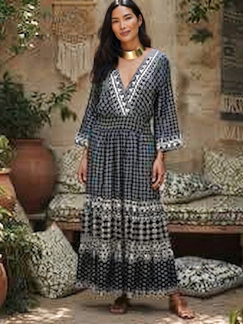 Me 2 Magic by Anthropologie women’s bohemian maxi dress 2X